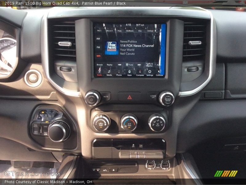 Patriot Blue Pearl / Black 2019 Ram 1500 Big Horn Quad Cab 4x4