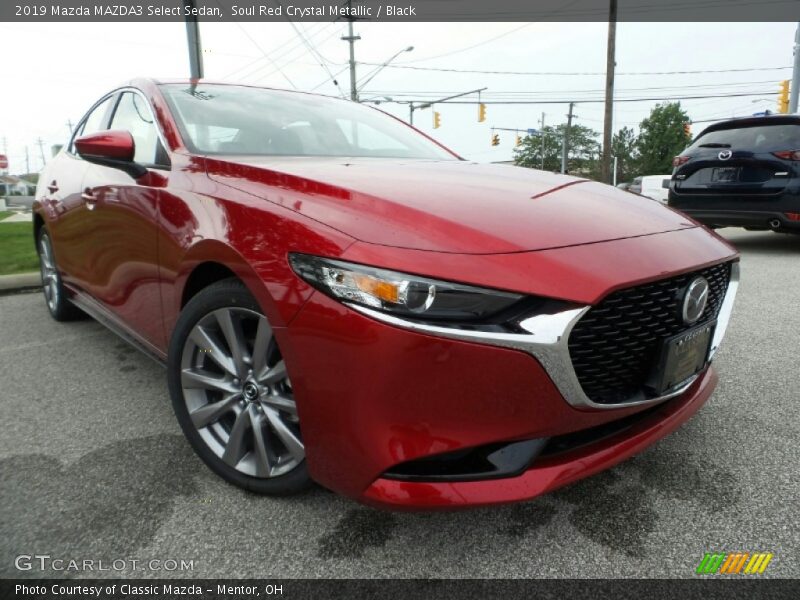 Soul Red Crystal Metallic / Black 2019 Mazda MAZDA3 Select Sedan