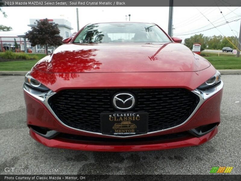 Soul Red Crystal Metallic / Black 2019 Mazda MAZDA3 Select Sedan