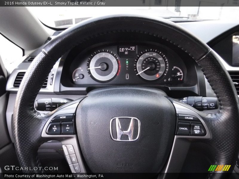 Smoky Topaz Metallic / Gray 2016 Honda Odyssey EX-L