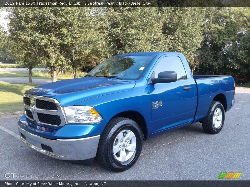 Blue Streak Pearl / Black/Diesel Gray 2019 Ram 1500 Tradesman Regular Cab