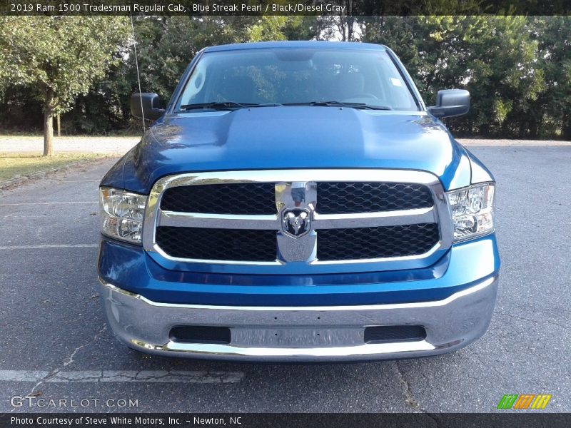 Blue Streak Pearl / Black/Diesel Gray 2019 Ram 1500 Tradesman Regular Cab
