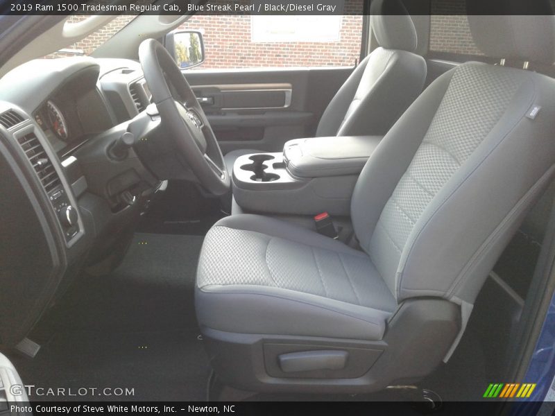 Blue Streak Pearl / Black/Diesel Gray 2019 Ram 1500 Tradesman Regular Cab
