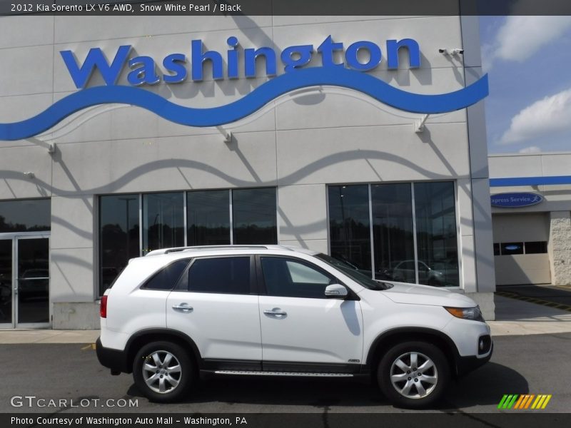 Snow White Pearl / Black 2012 Kia Sorento LX V6 AWD