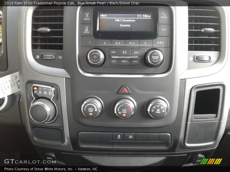 Blue Streak Pearl / Black/Diesel Gray 2019 Ram 1500 Tradesman Regular Cab