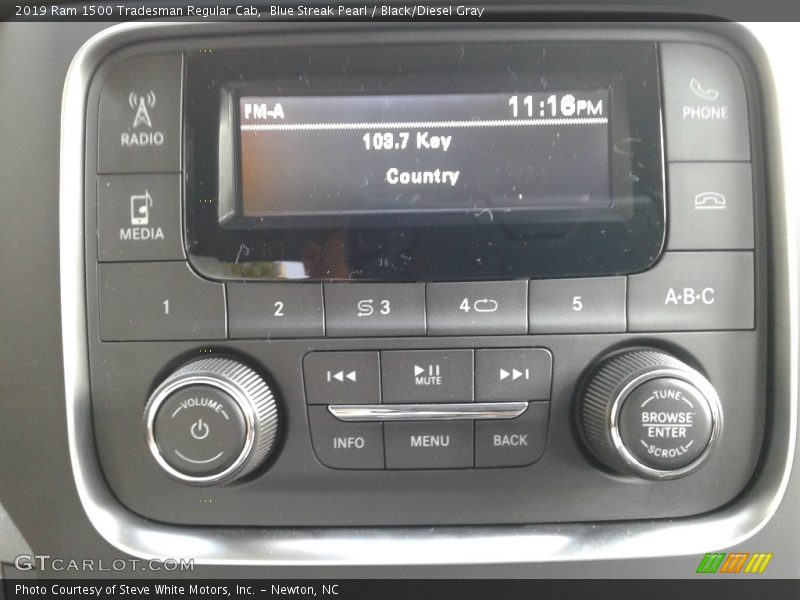 Blue Streak Pearl / Black/Diesel Gray 2019 Ram 1500 Tradesman Regular Cab