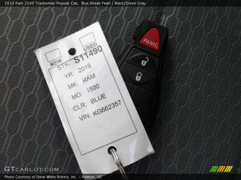 Blue Streak Pearl / Black/Diesel Gray 2019 Ram 1500 Tradesman Regular Cab
