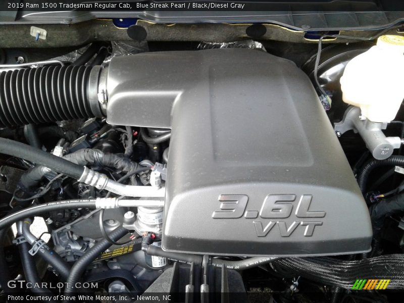 Blue Streak Pearl / Black/Diesel Gray 2019 Ram 1500 Tradesman Regular Cab