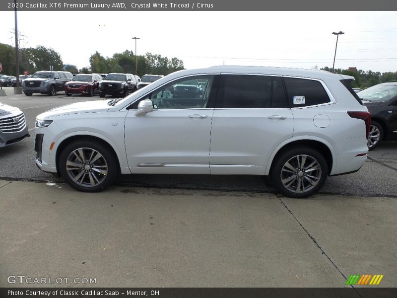 Crystal White Tricoat / Cirrus 2020 Cadillac XT6 Premium Luxury AWD