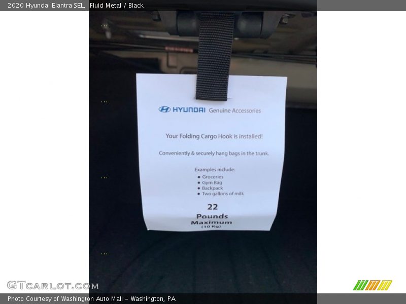 Fluid Metal / Black 2020 Hyundai Elantra SEL
