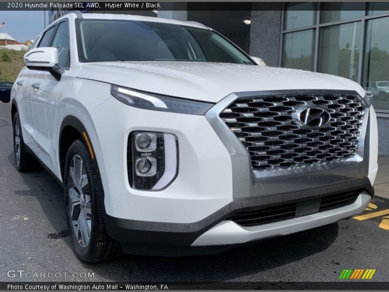 Hyper White / Black 2020 Hyundai Palisade SEL AWD