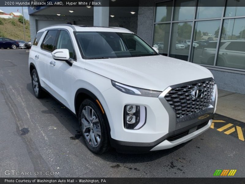 Hyper White / Black 2020 Hyundai Palisade SEL AWD