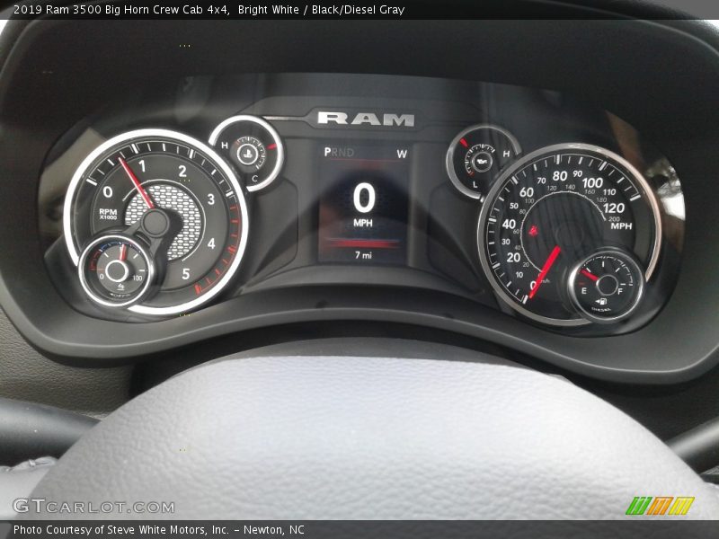 Bright White / Black/Diesel Gray 2019 Ram 3500 Big Horn Crew Cab 4x4