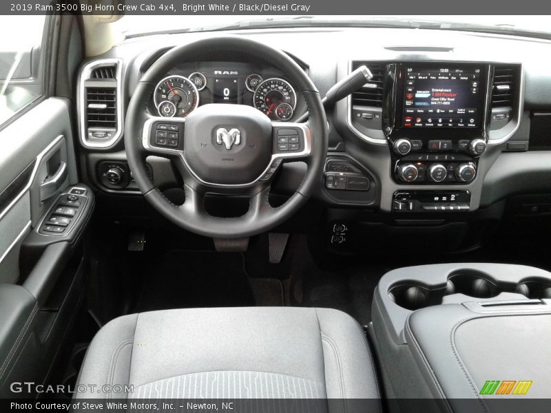 Bright White / Black/Diesel Gray 2019 Ram 3500 Big Horn Crew Cab 4x4