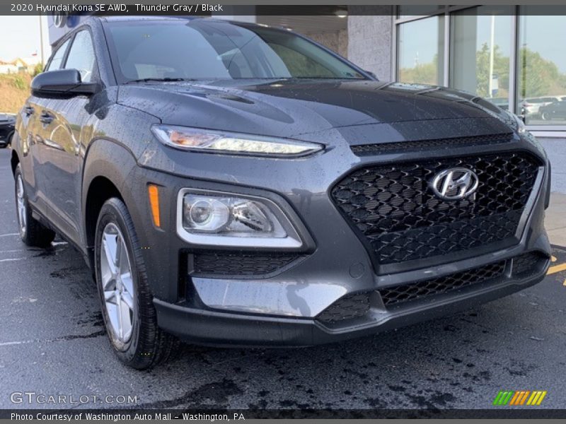 Thunder Gray / Black 2020 Hyundai Kona SE AWD