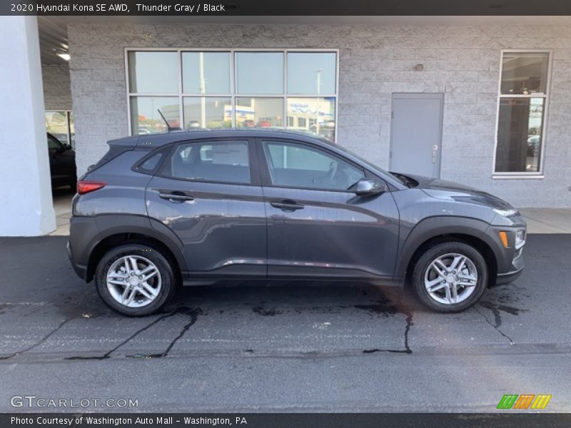 Thunder Gray / Black 2020 Hyundai Kona SE AWD