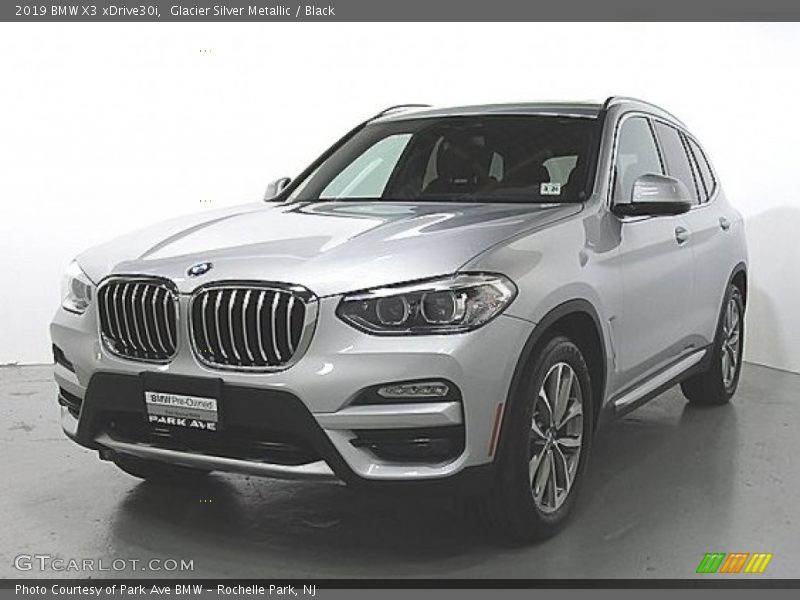 Glacier Silver Metallic / Black 2019 BMW X3 xDrive30i