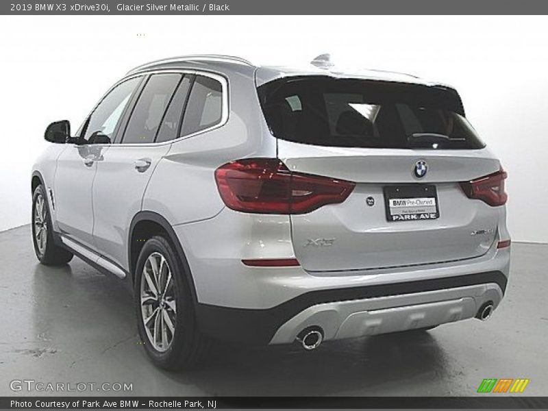 Glacier Silver Metallic / Black 2019 BMW X3 xDrive30i