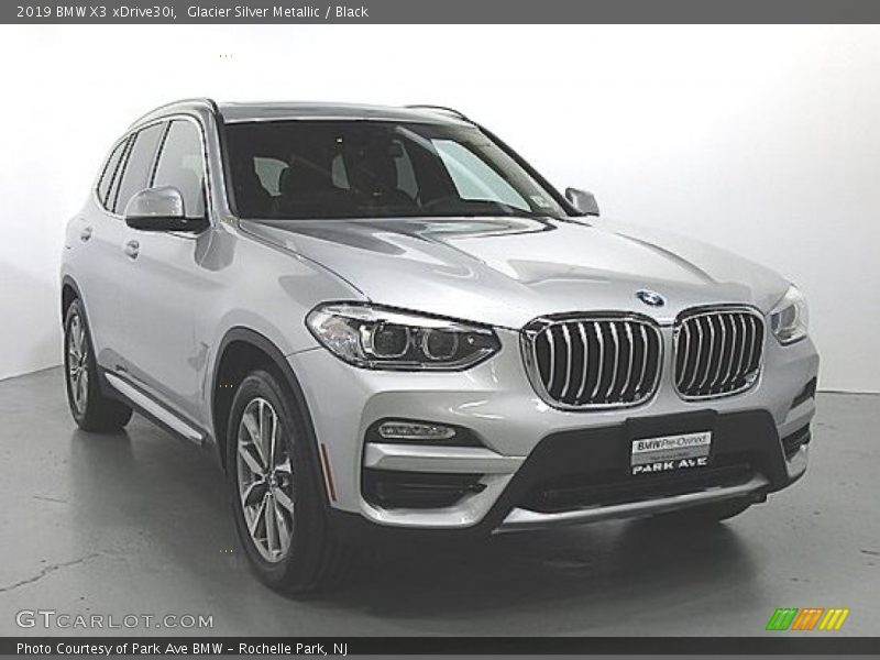 Glacier Silver Metallic / Black 2019 BMW X3 xDrive30i