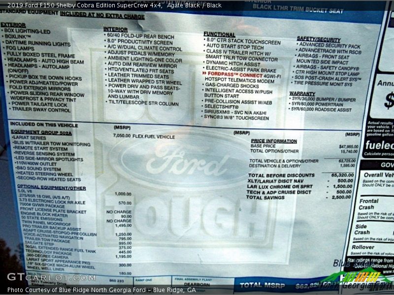 Agate Black / Black 2019 Ford F150 Shelby Cobra Edition SuperCrew 4x4