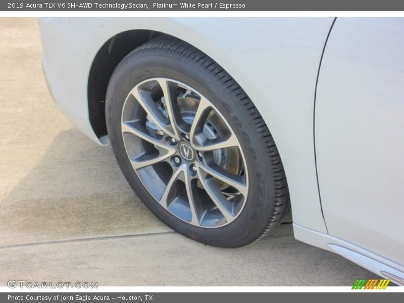 Platinum White Pearl / Espresso 2019 Acura TLX V6 SH-AWD Technology Sedan