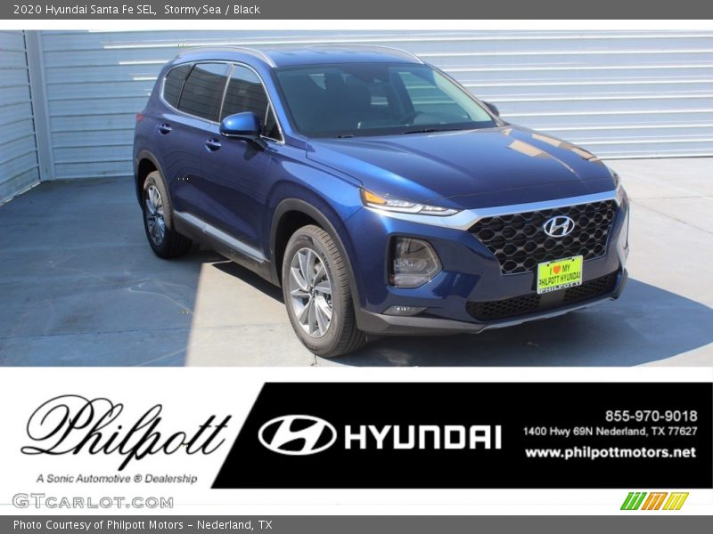 Stormy Sea / Black 2020 Hyundai Santa Fe SEL