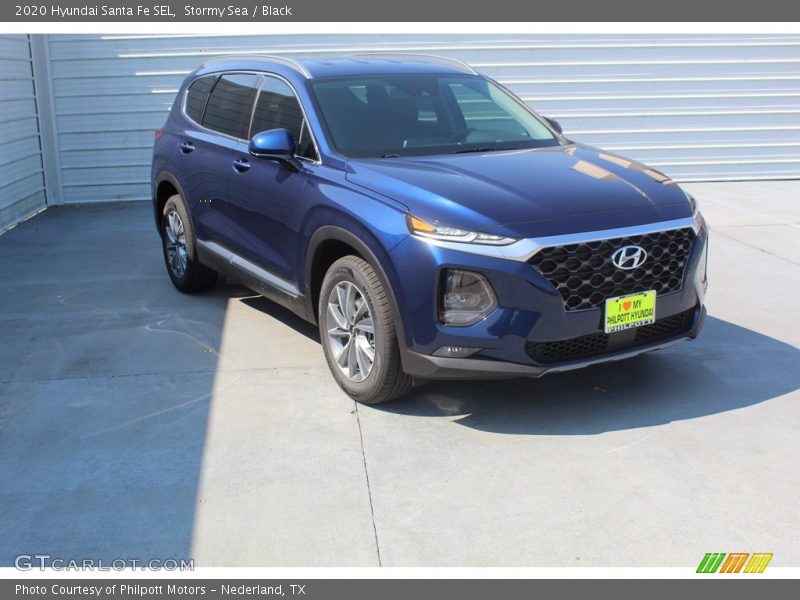 Stormy Sea / Black 2020 Hyundai Santa Fe SEL