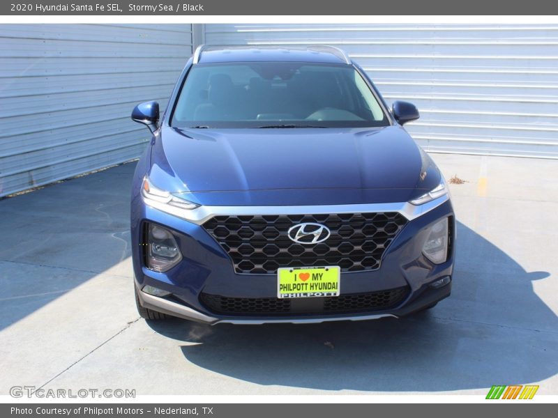 Stormy Sea / Black 2020 Hyundai Santa Fe SEL
