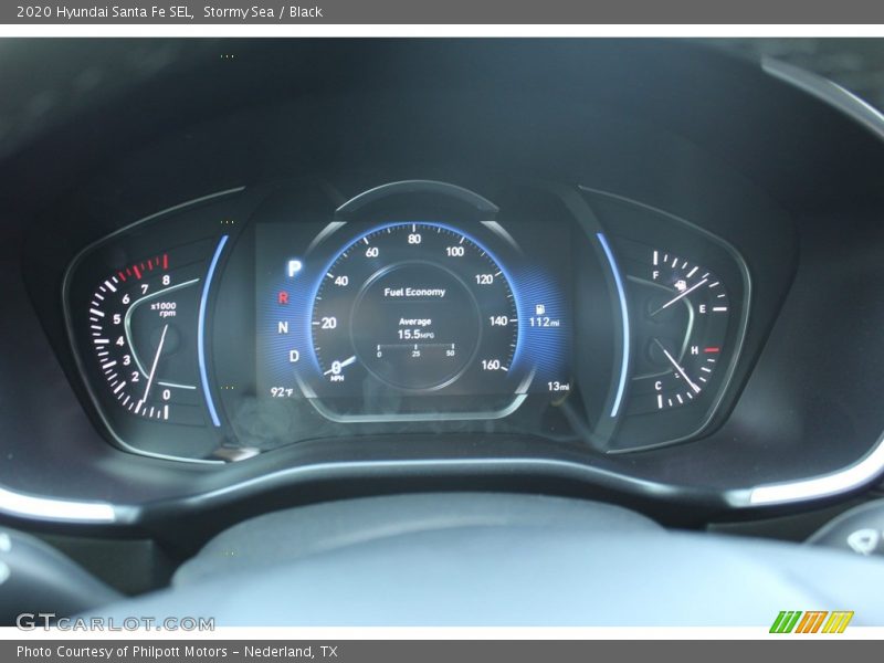 Stormy Sea / Black 2020 Hyundai Santa Fe SEL
