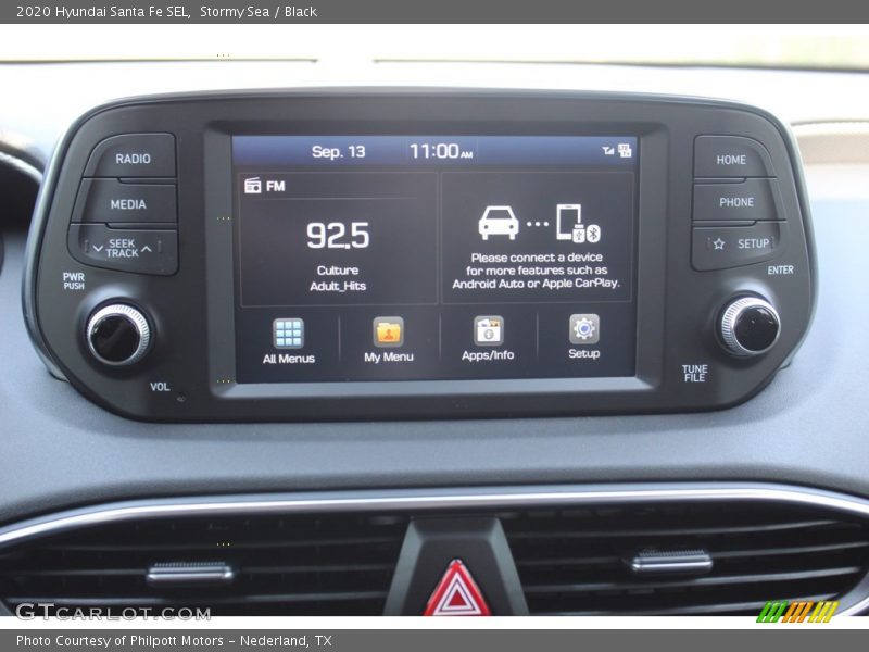Stormy Sea / Black 2020 Hyundai Santa Fe SEL