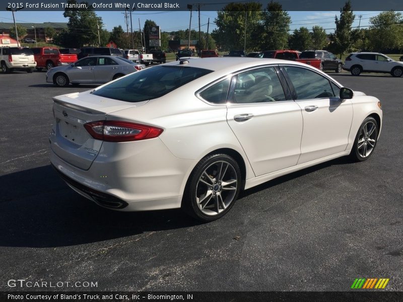 Oxford White / Charcoal Black 2015 Ford Fusion Titanium