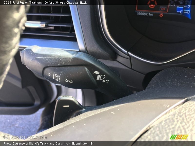 Oxford White / Charcoal Black 2015 Ford Fusion Titanium