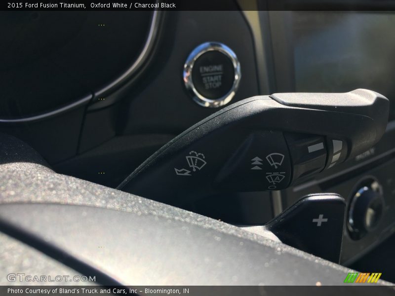 Oxford White / Charcoal Black 2015 Ford Fusion Titanium