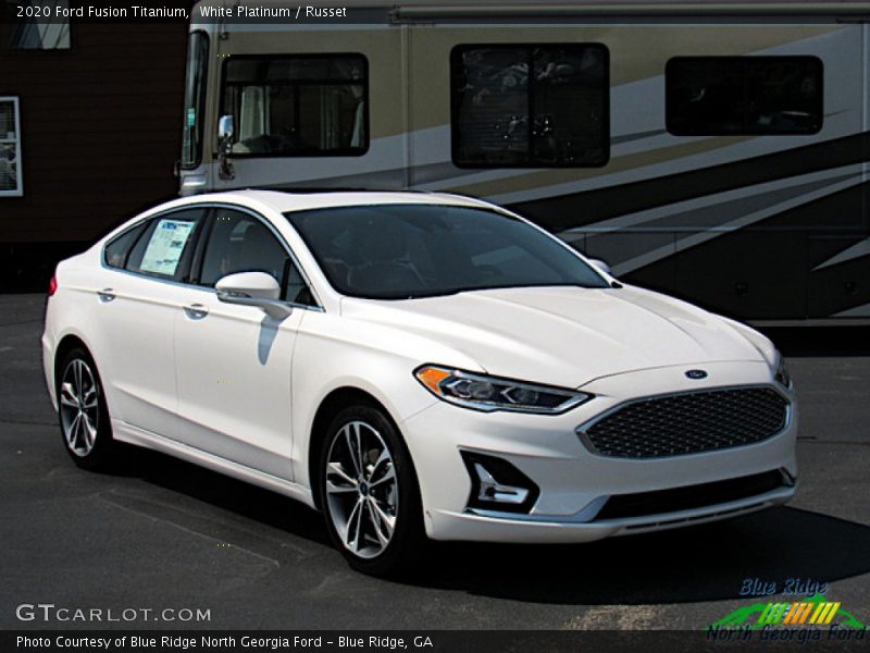 White Platinum / Russet 2020 Ford Fusion Titanium