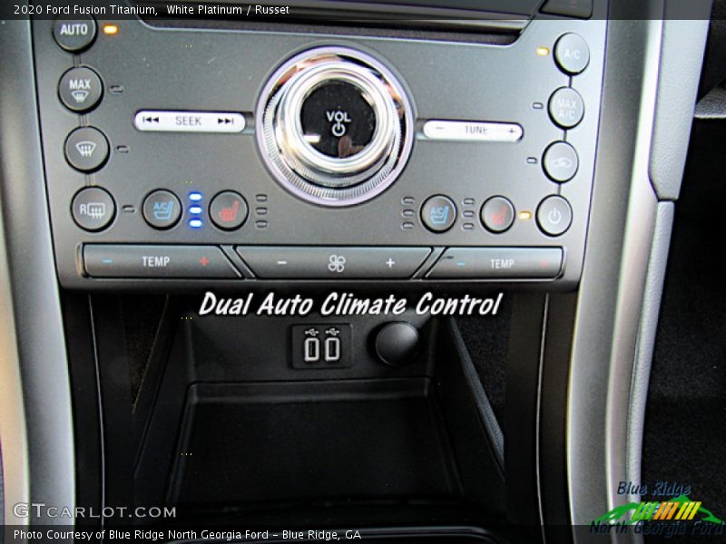 White Platinum / Russet 2020 Ford Fusion Titanium