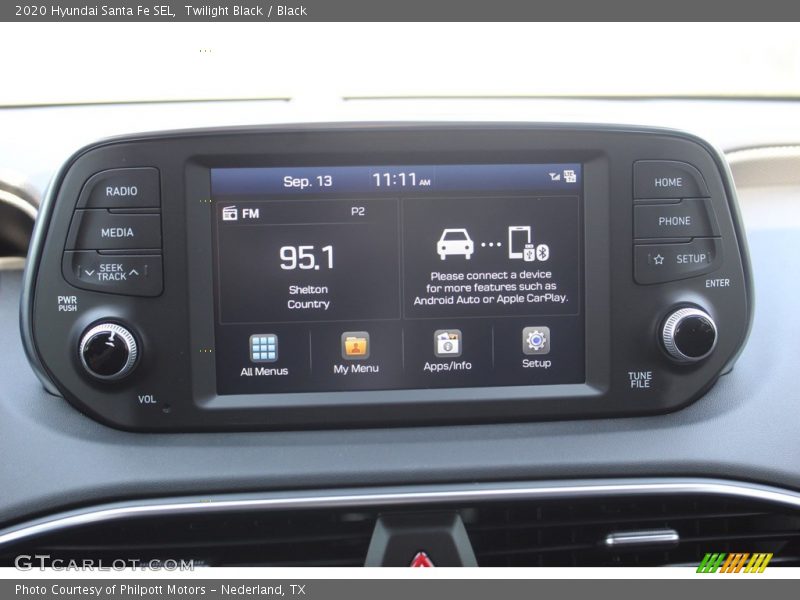 Twilight Black / Black 2020 Hyundai Santa Fe SEL