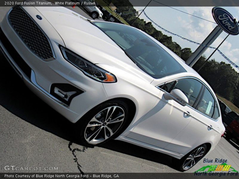 White Platinum / Russet 2020 Ford Fusion Titanium