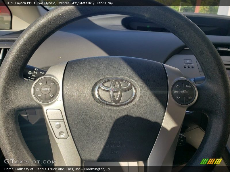Winter Gray Metallic / Dark Gray 2015 Toyota Prius Two Hybrid