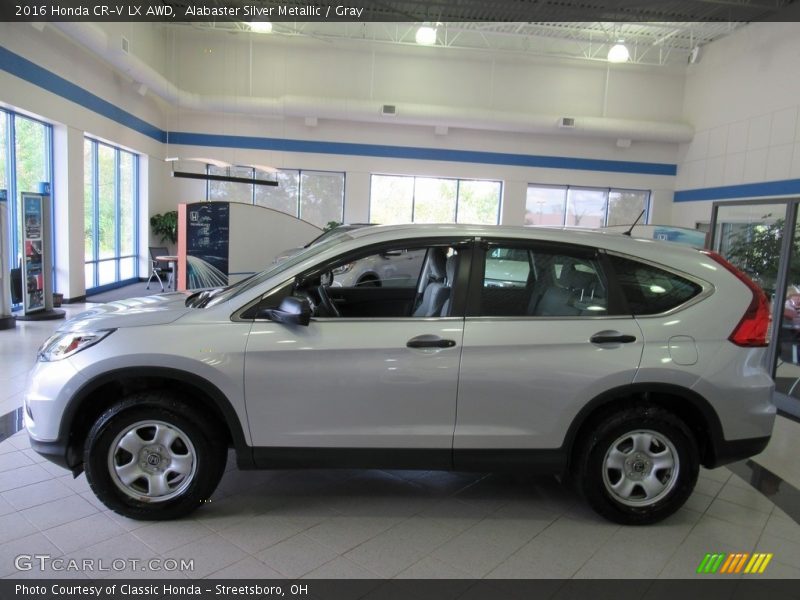 Alabaster Silver Metallic / Gray 2016 Honda CR-V LX AWD