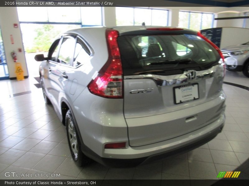 Alabaster Silver Metallic / Gray 2016 Honda CR-V LX AWD