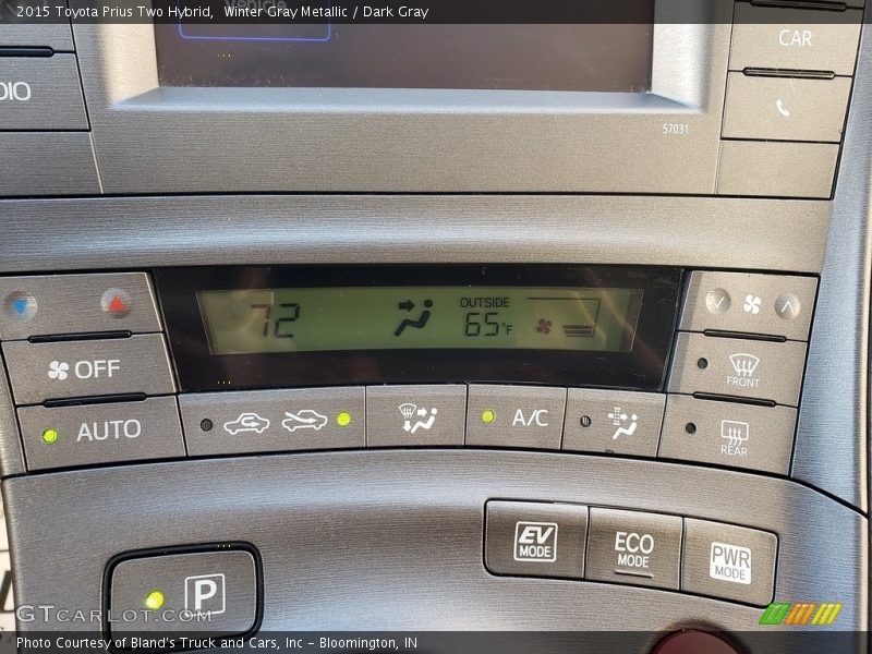 Winter Gray Metallic / Dark Gray 2015 Toyota Prius Two Hybrid