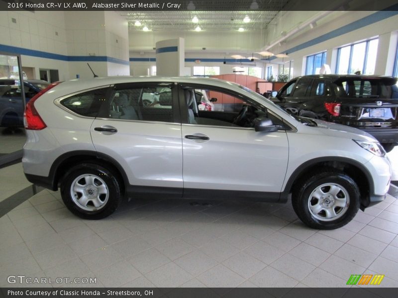 Alabaster Silver Metallic / Gray 2016 Honda CR-V LX AWD