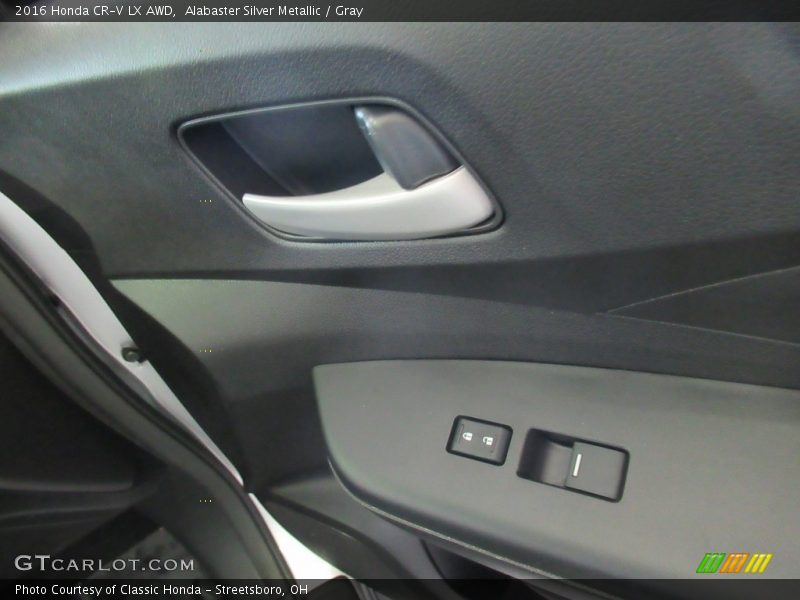 Alabaster Silver Metallic / Gray 2016 Honda CR-V LX AWD