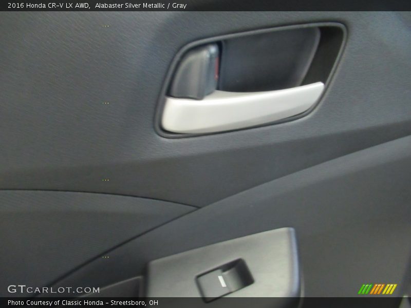 Alabaster Silver Metallic / Gray 2016 Honda CR-V LX AWD