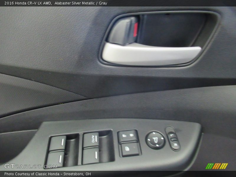 Alabaster Silver Metallic / Gray 2016 Honda CR-V LX AWD