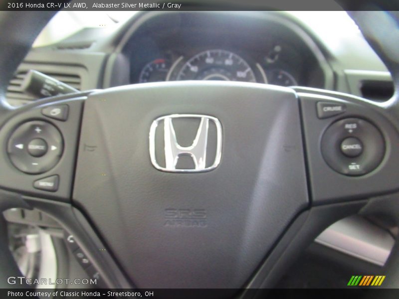 Alabaster Silver Metallic / Gray 2016 Honda CR-V LX AWD