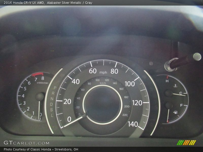 Alabaster Silver Metallic / Gray 2016 Honda CR-V LX AWD