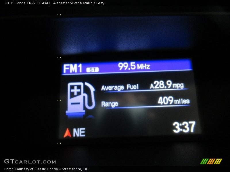 Alabaster Silver Metallic / Gray 2016 Honda CR-V LX AWD