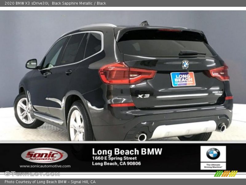 Black Sapphire Metallic / Black 2020 BMW X3 sDrive30i