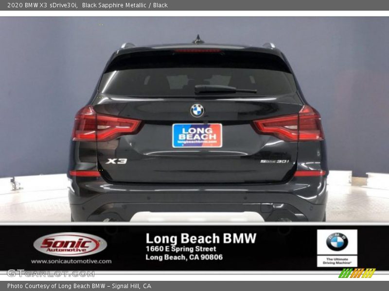 Black Sapphire Metallic / Black 2020 BMW X3 sDrive30i